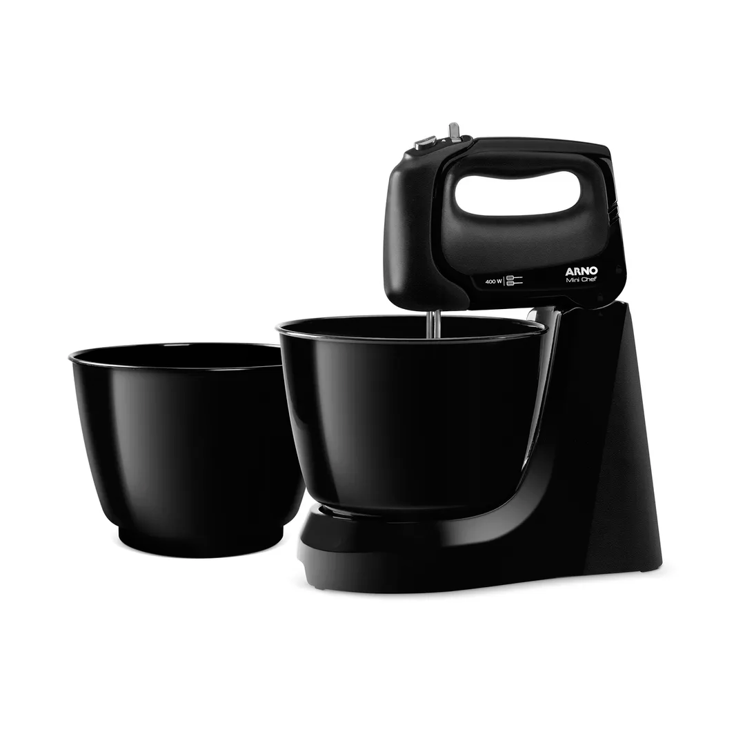 Batidora Arno Mini Chef H11 4 Vel C/2 Bowl Negro