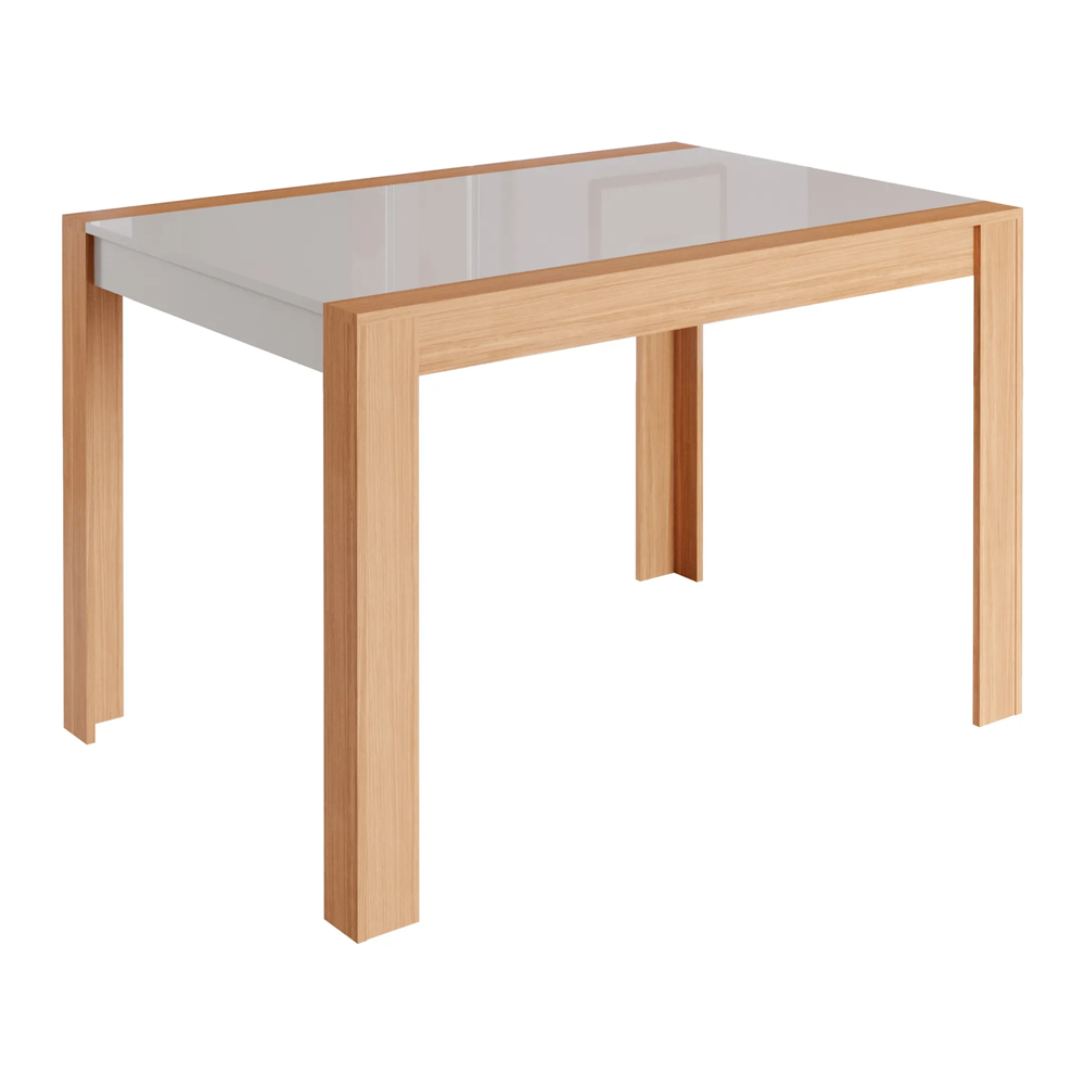 Mesa de Comedor Cimol Grace 130 cm Natu/Creme