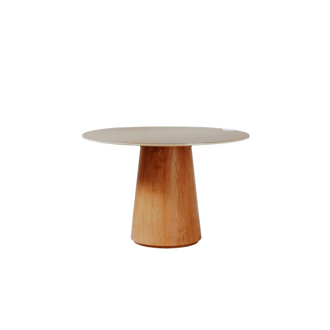Mesa de Comedor Imcal Zara 135 cm Red. Off Whi/Cinamo