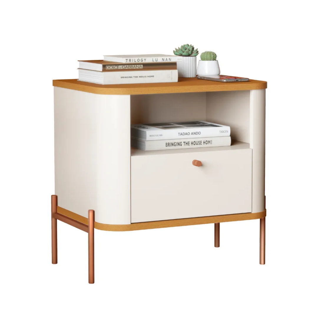 Mesa de Luz JB Tucupi Off White/Nature Bronce 32704