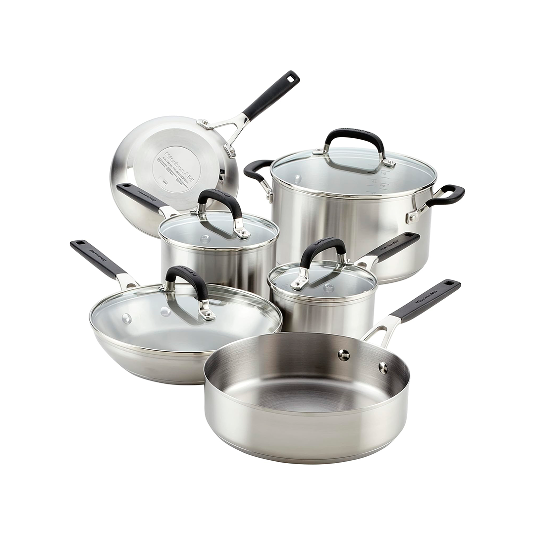 Juegos de Ollas Kitchenaid 71017 Inox 10 Pc