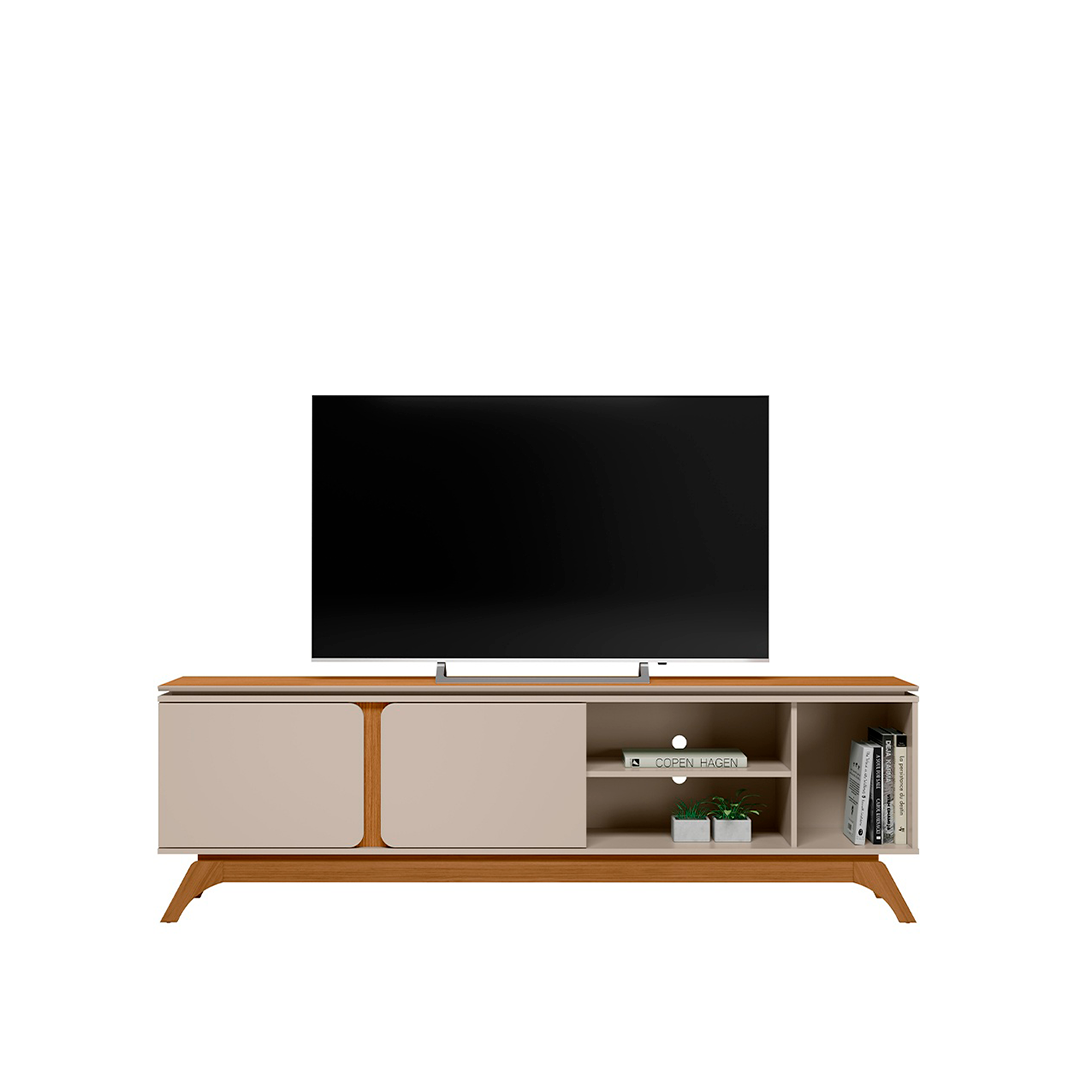 Rack para Tv Linea Istambul Hasta 70" Nature/Off White