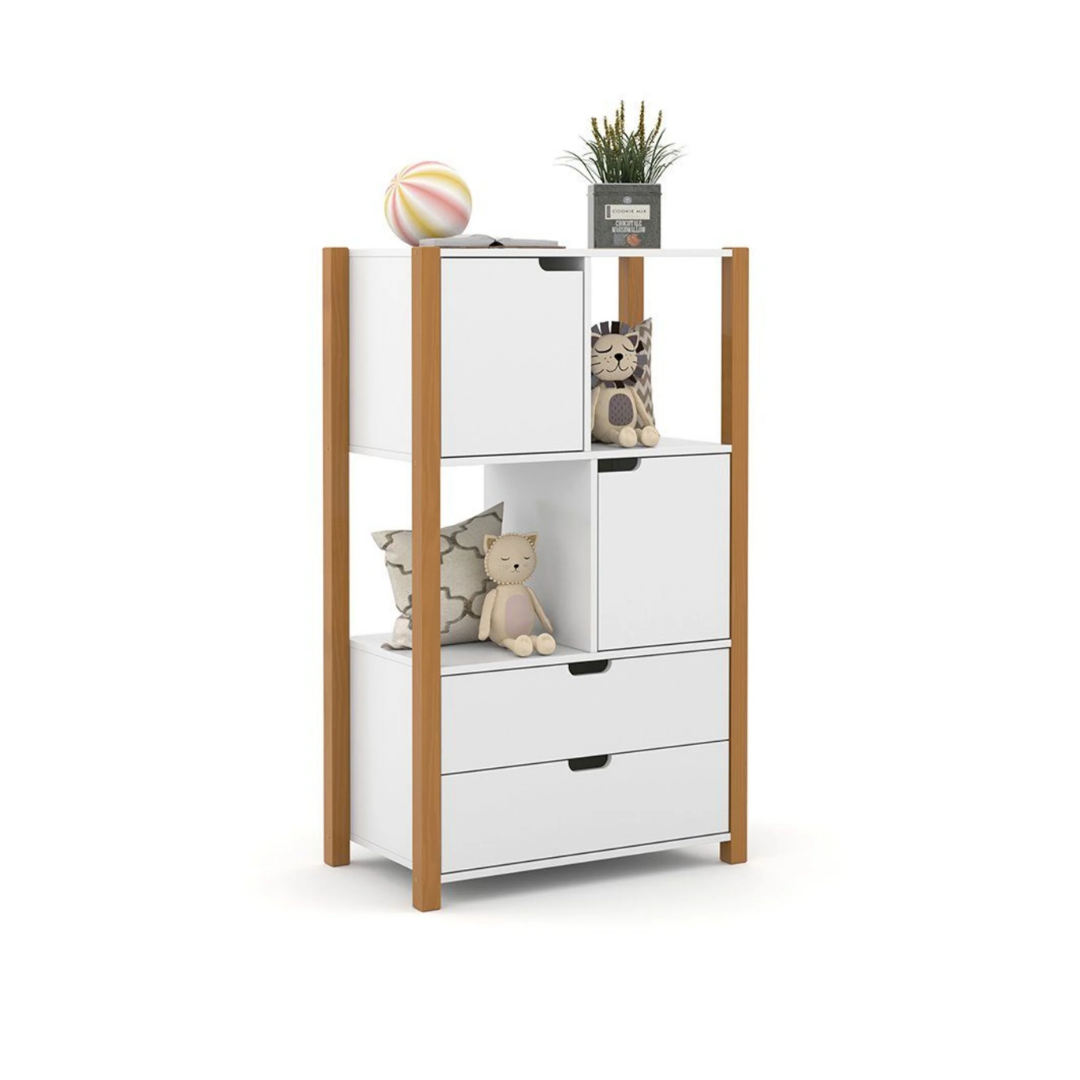 Armario Matic Organizador Kids Liv Laq Off White/Freijo 71158